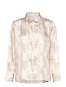 Quarts Shirt Long Sleeve Topp Cream CHANTELLE
