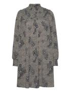Objevelyn L/S Short Dress Rep Kort Kjole Multi/patterned Object