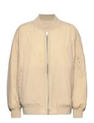 Light Padded Quilt Bomber Jacket Bomberjakke Beige Calvin Klein