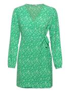 Onlnova Lux L/S Tia Wrap Dress Aop Ptm Kort Kjole Green ONLY