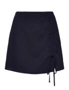 Onlnova Lux May Ruching Skirt Solid Ptm Kort Skjørt Navy ONLY