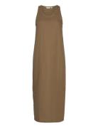 Rebekka Tank Dress G Gots Maxikjole Festkjole Khaki Green Basic Appare...