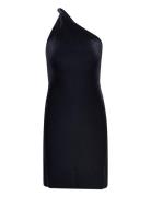 Asymmetric Velvet Dress Kort Kjole Black Filippa K