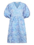 Lotusina Dress Kort Kjole Blue A-View