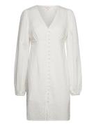 Onlfreya Emb. V-Neck Dress Wvn Cs Kort Kjole White ONLY
