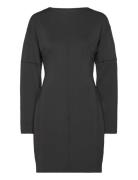 Technical Knit Ls Fitted Dress Kort Kjole Black Calvin Klein