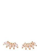 Theodora Studs Gold White Accessories Jewellery Earrings Studs Gold Sy...