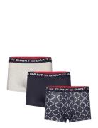 Gant Print Trunk 3-Pack Boksershorts Navy GANT