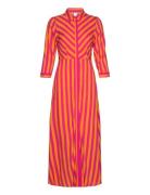 Yassavanna Long Shirt Dress S. Noos Maxikjole Festkjole Orange YAS