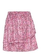 Gwen Printed Mini Skirt Kort Skjørt Pink Dante6