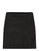 Knitted Miniskirt Kort Skjørt Black Mango