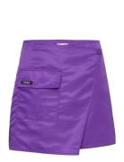 Regan Mini Skirt Kort Skjørt Purple NORR