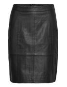 Dictedep Leather Skirt Kort Skjørt Black DEPECHE
