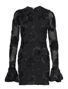 3D Mesh Tight Mini Dress Kort Kjole Black ROTATE Birger Christensen