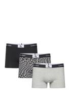 Trunk 3Pk Boksershorts Grey Calvin Klein