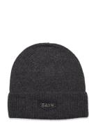 Day Logo Patch Knit Hat Accessories Headwear Beanies Grey DAY ET