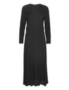 Flora Long Sleeved Viscose Jersey Dress Maxikjole Festkjole Black Marv...