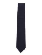 Solid Navy Cotton Tie Slips Blue AN IVY