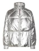 Modern Waisted Metallic Jacket Fôret Jakke Silver Tommy Hilfiger