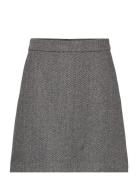 Slfhera-Ula Hw Mini Wool Skirt Kort Skjørt Black Selected Femme