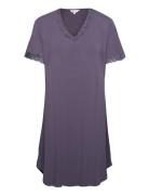 Bamboo Short Sleeve Nightdress With Nattkjole Blue Lady Avenue