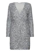 Vicava Sequin Dress / 1 Kort Kjole Silver Vila