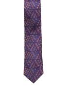 Malik Navy Burgundy Blue Silk Tie Slips Purple AN IVY