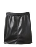 Skirt Fake Leather Kort Skjørt Black Tom Tailor