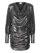 Maddixgz Ls Short Dress Kort Kjole Silver Gestuz