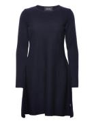 Cecilie Merino Dress Kort Kjole Navy Ella&il