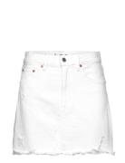Denim Mini-Skirt Kort Skjørt White Mango
