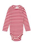 Tnsfro L_S Rib Body Bodies Long-sleeved Red The New