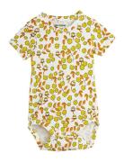 Flowers Aop Ss Body Bodies Long-sleeved Multi/patterned Mini Rodini