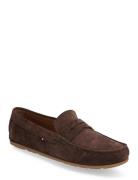 Casual Hilfiger Suede Driver Mokasiner Lave Sko Brown Tommy Hilfiger