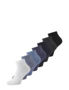 Jacbass Solid Short Socks 7 Pack Ankelsokker Korte Strømper Blue Jack ...