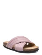 Biadonna Puffer Slide Flate Sandaler Pink Bianco