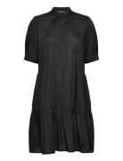 Flounced Dress With Lenzing™ Ecovero™ Knelang Kjole Black Esprit Colle...