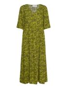 Slfheidi 2/4 Midi Dress B Knelang Kjole Green Selected Femme