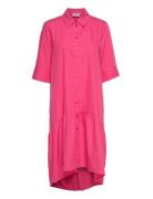 Avaligz Ss Dress Knelang Kjole Pink Gestuz