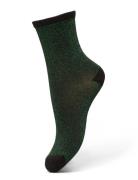 Dina Solid Lingerie Socks Regular Socks Green Becksöndergaard