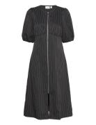 Visally 2/4 Midi Dress #8 Knelang Kjole Black Vila
