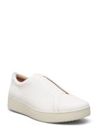 Rally Elastic Tumbled-Leather Slip-On Sneakers Sneakers White FitFlop