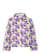 Viola Quiltet Jacket Vattert Jakke Purple Lollys Laundry