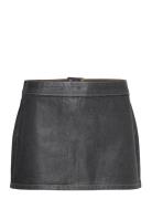 Low-Rise Foil Mini-Skirt Kort Skjørt Grey Mango