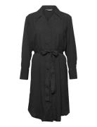 Evi Structure Dress Knelang Kjole Black HOLZWEILER