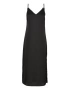 Viellette Singlet Satin Dress/Su - Noos Knelang Kjole Black Vila