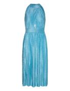 Yaslafina Halterneck Midi Dress - Show Knelang Kjole Blue YAS