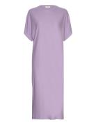 Ulas Ss Maxi Dress Knelang Kjole Purple NORR