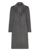 Rfr Logo Btn-Lined-Coat Outerwear Coats Winter Coats Grey Lauren Ralph...