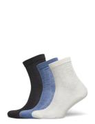 Signa Cotta Sock 3 Pack Lingerie Socks Regular Socks Blue Becksönderga...